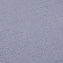Parure de lit L240X220 cm gaze de coton 1 housse 2 taies 63X63 cm uni bleu < Gifi New