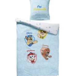 Parure de lit 1 personne Pat Patrouille polycoton bleu 140x200cm < Gifi Hot