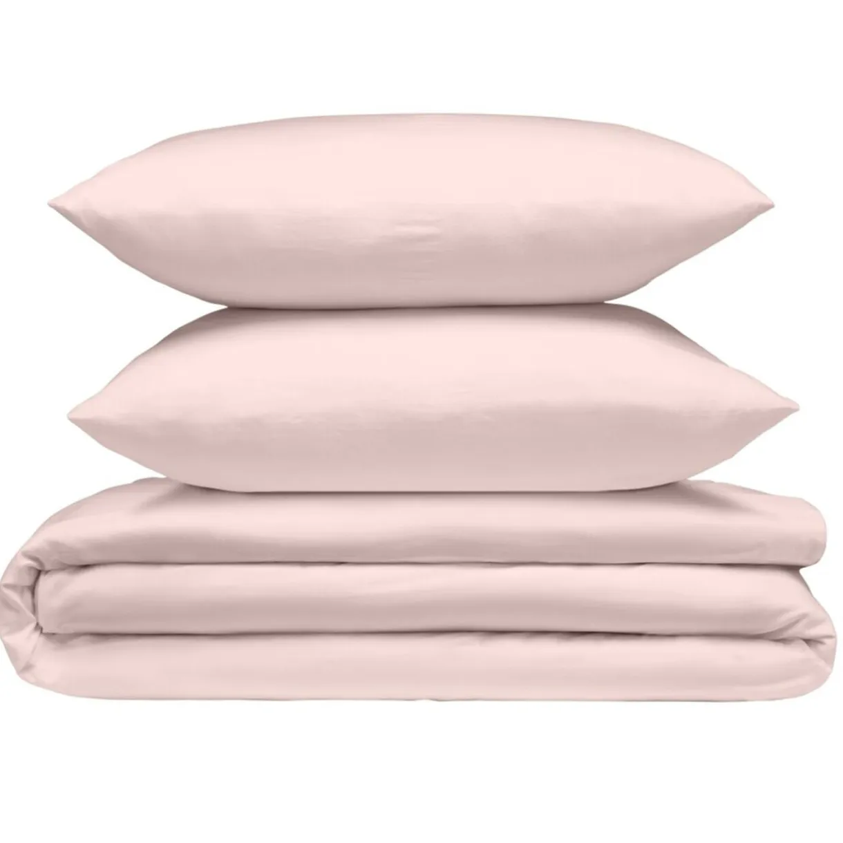 Parure de lit 2 personnes 240x220cm avec 2 taies polyester uni rose < Gifi