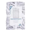 Parure de lit 2 personnes 240x220cm coton motif feuillage blanc et noir