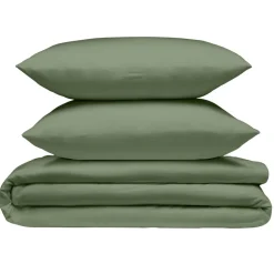Parure de lit 2 personnes 220x240cm microfibre unie 2 taies 63x63cm vert < Gifi New