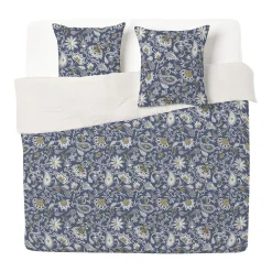Parure de lit 2 personnes 240x260cm paisley bleu et beige