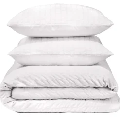 Parure de lit 2 personnes 220x240cm polyester matelassé 2 taies 63x63cm (2 modèles) < Gifi Hot