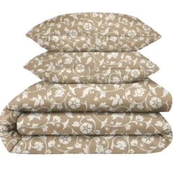 Parure de lit 2 personnes 220x240cm polyester motif végétal (3 modèles) < Gifi Hot