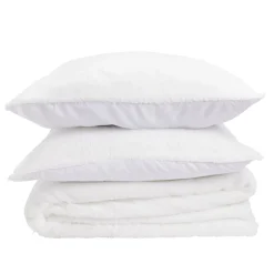 Parure de lit 2 personnes 240x220cm polyester toucher fourrure blanc < Gifi New