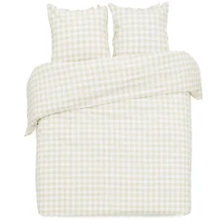 Parure de lit 2 personnes 220x240cm quadrillage petit carreau < Gifi Outlet