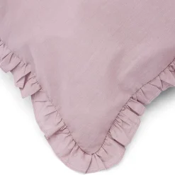 Parure de lit 2 personnes 220x240cm rose uni avec volants < Gifi Online
