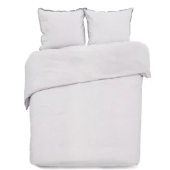 Parure de lit 2 personnes 240x220cm réversible gris uni < Gifi Discount