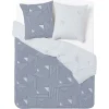 Parure de lit 2 personnes 200x200cm réversible quadrillé vert et blanc