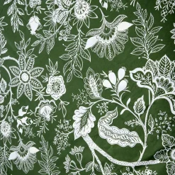 Parure de lit 2 personnes 220x240cm 2 taies 63x63cm coton floral vert