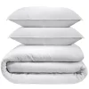 Parure de lit 2 personnes 240x260cm 2 taies 63x63cm gaze coton gris clair < Gifi Hot