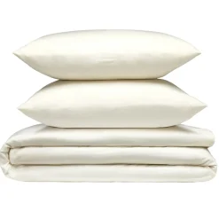 Parure de lit 2 personnes 260x240cm unie effet lavé finition boutons (2 modèles)