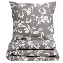 Parure de lit 1 personne 140x200cm coton motif végétal vert - 2 modèles