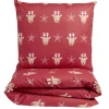 Parure de lit 1 personne 140x200cm Noël traditionnel rouge et blanc < Gifi Sale