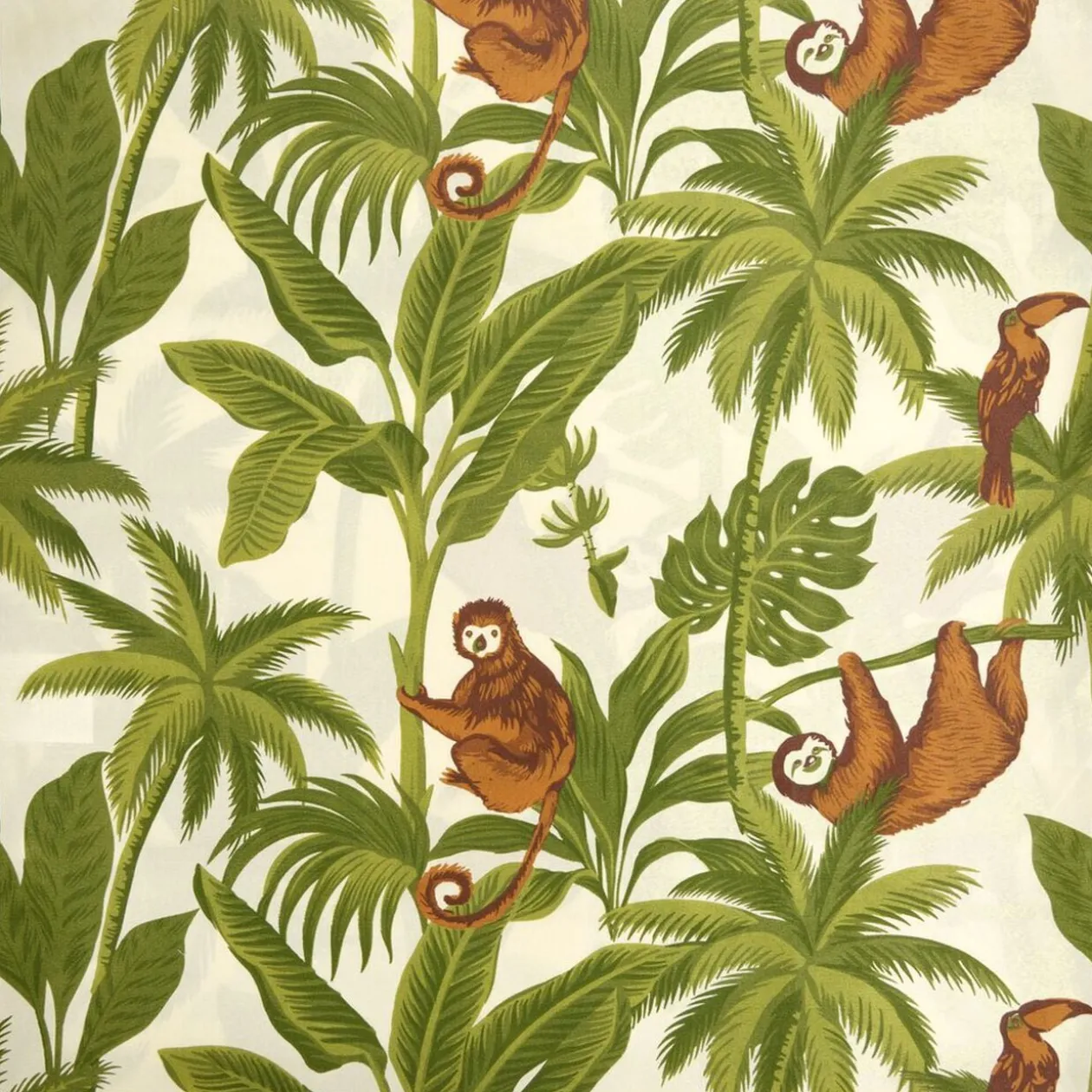 Parure de lit 1 personne 140x200cm polyester imprimé tropical (3 modèles)
