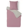 Parure de lit 1 personne 140x200cm polycoton réversible rose < Gifi Clearance