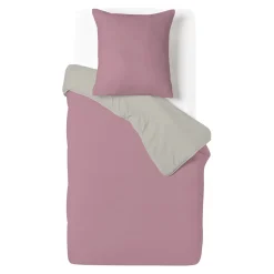 Parure de lit 1 personne 140x200cm polycoton réversible rose < Gifi Clearance