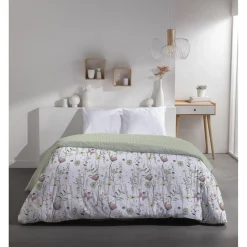 Parure de lit 3 pièces 240x260cm blanc motif floral (2 modèles) < Gifi Clearance