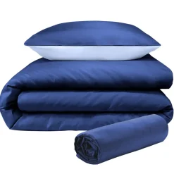 Parure de lit 140x200cm 1 personne avec drap housse 4 pièces (3 modèles)