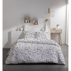Parure de lit 220x240cm 2 personnes motifs imprimés 3 pièces (3 modèles)