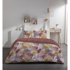 Parure de lit 220x240cm 2 personnes motifs imprimés 3 pièces (3 modèles)