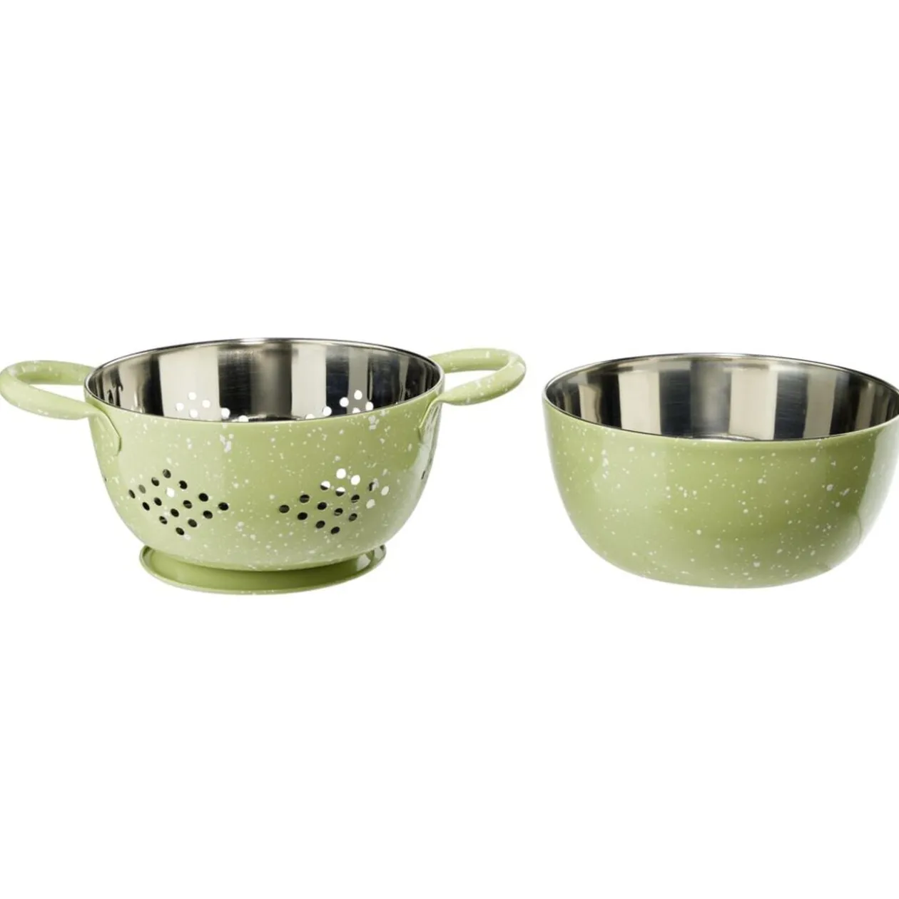Passoire et bol à mixer assortis inox Ø15cm (3 modèles)