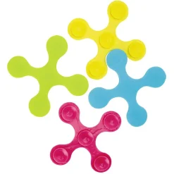 Patin antidérapant forme pièce de puzzle coloré 15x15 cm x4