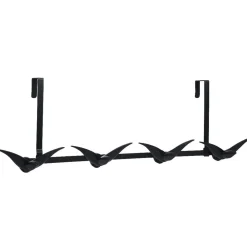 Patère de porte 4 crochets forme bonhomme suspendu métal noir < Gifi Sale