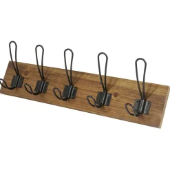 Patère en bambou 5 crochets métal noir L48cm < Gifi Outlet