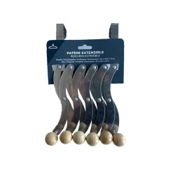 Patère extensible 6 crochets acier+bois < Gifi Hot
