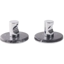 Patère murale effet marbre noir métal et plastique Ø5cm < Gifi Sale