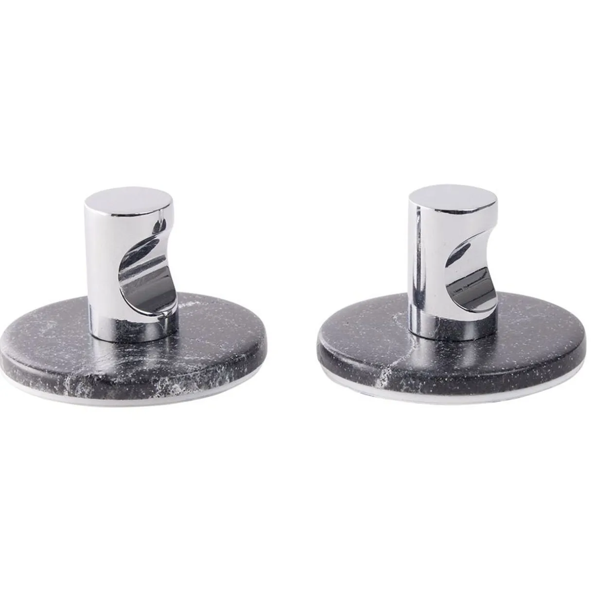 Patère murale effet marbre noir métal et plastique Ø5cm < Gifi Sale