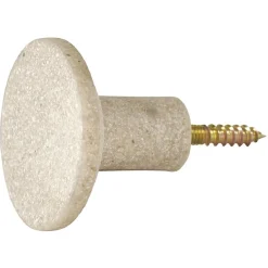 Patère murale ronde beige polyrésine Ø5cm < Gifi New