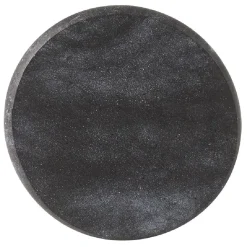 Patère murale ronde imitation marbre noir polyrésine Ø5cm