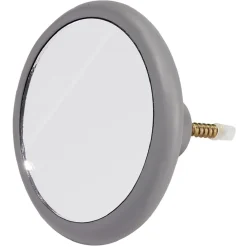Patère murale ronde miroir avec contour gris Ø10cm < Gifi New