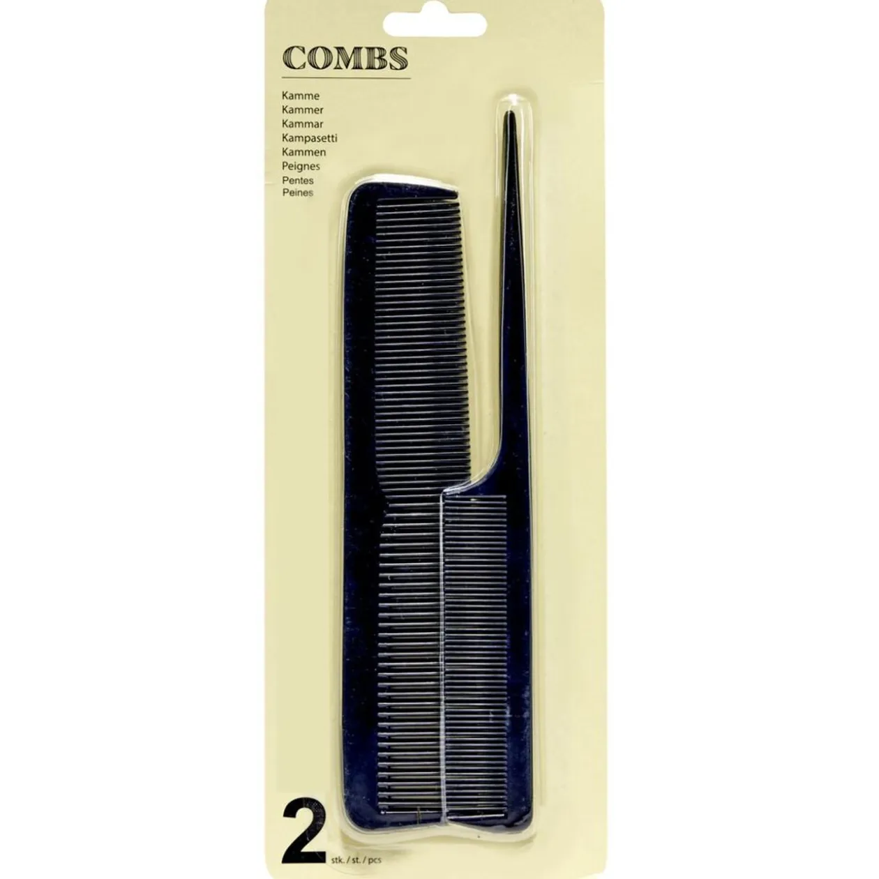 Peigne à cheveux x2 noir L21cm