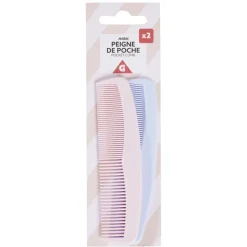 Peigne de poche x2 plastique noir