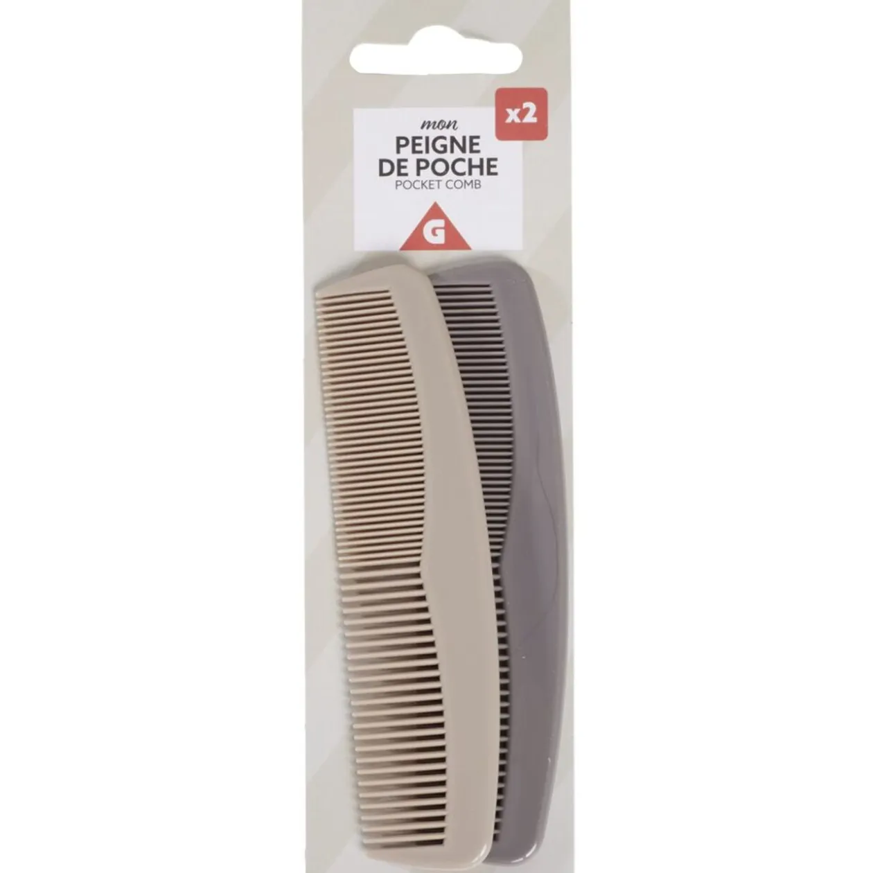 Peigne de poche x2 plastique noir