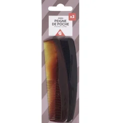 Peigne de poche x2 plastique noir