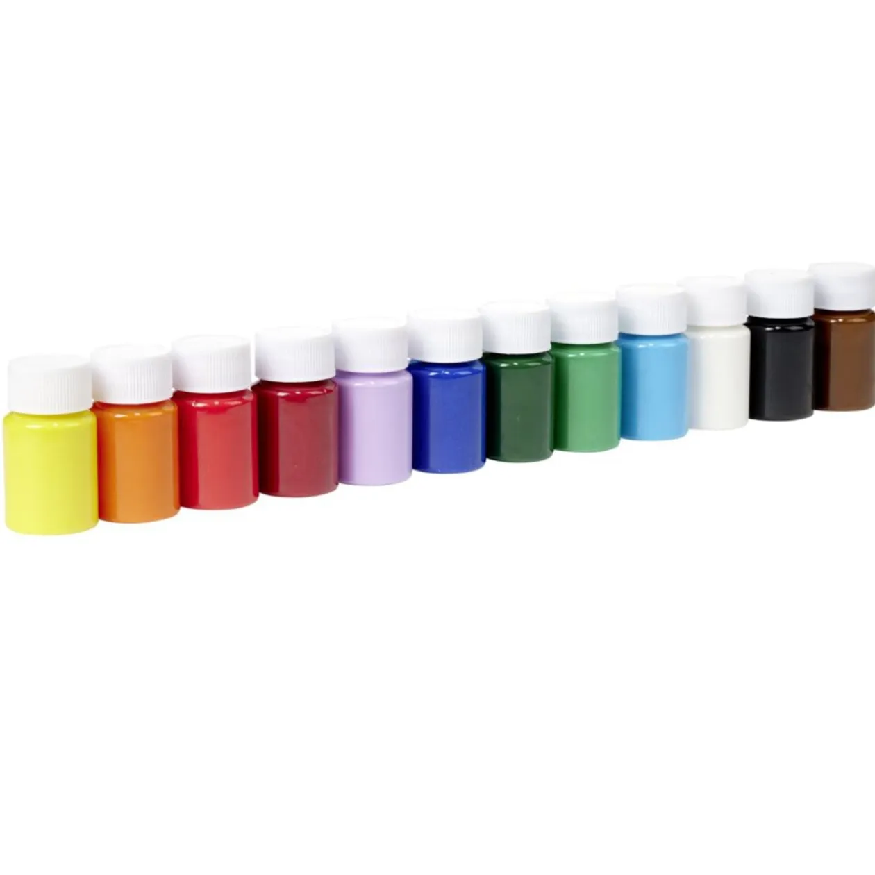 Peinture acrylique en pot pour tissu 20ml - 12 pièces