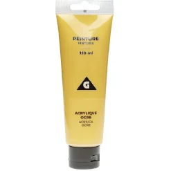 Peinture acrylique jaune ocre