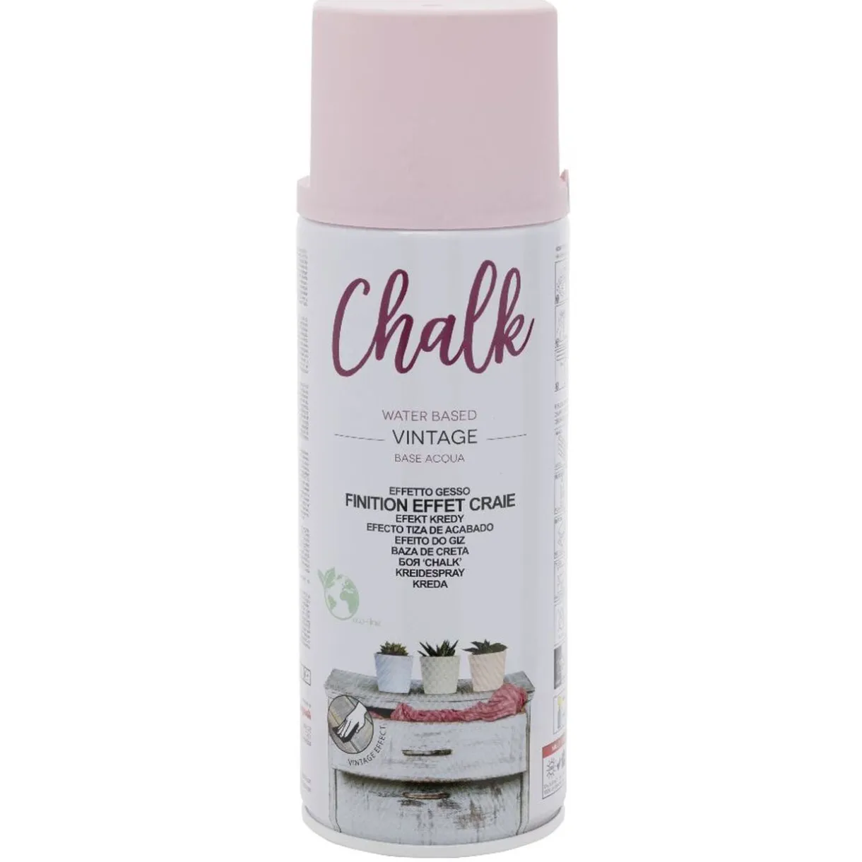 Peinture aérosol Chalk effet craie 400 ml Rose < Gifi Discount
