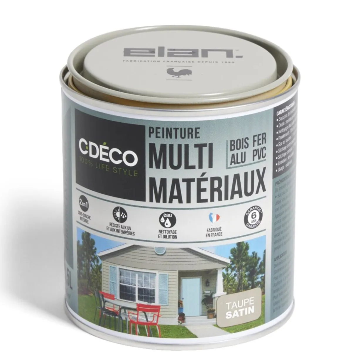Peinture C'DÉCO tous supports 500ml marron satiné < Gifi