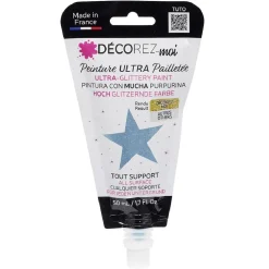 Peinture paillette bleu ciel 80ml < Gifi
