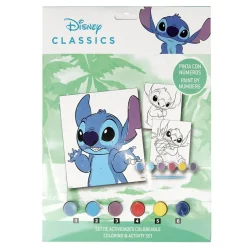 Peinture par numéro x6 Disney Stitch avec peinture et pinceau 22,5x30cm < Gifi Discount