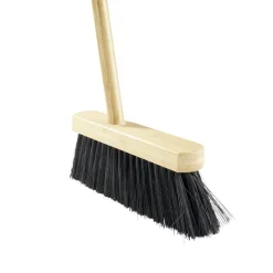 Pelle balayette aéroport manche bambou et métal noir H93cm