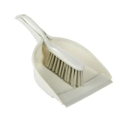 Pelle balayette avec balai assorti plastique beige