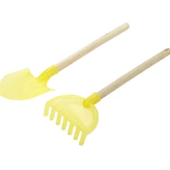 Pelle de plage en plastique jaune et manche bois L42cm < Gifi Clearance