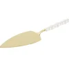 Pelle à tarte inox et plastique doré manche perles L25X6XH3 cm