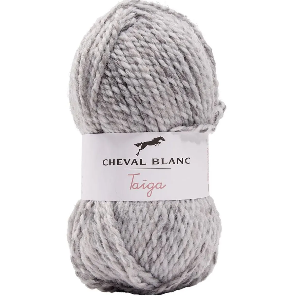 Pelote acrylique laine Cheval Blanc fil épais mélange Taïga 413 gris < Gifi Online